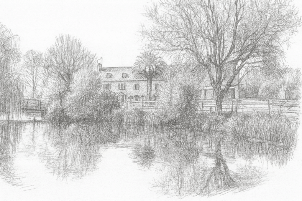 La ferme de l'étang à Trélévern